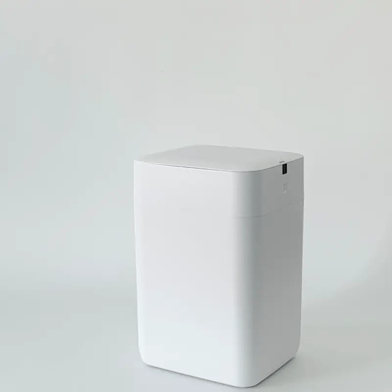 airdeer self-sealing motion sensor trash can/ flip lid closing detection/ lid manually closed/animation