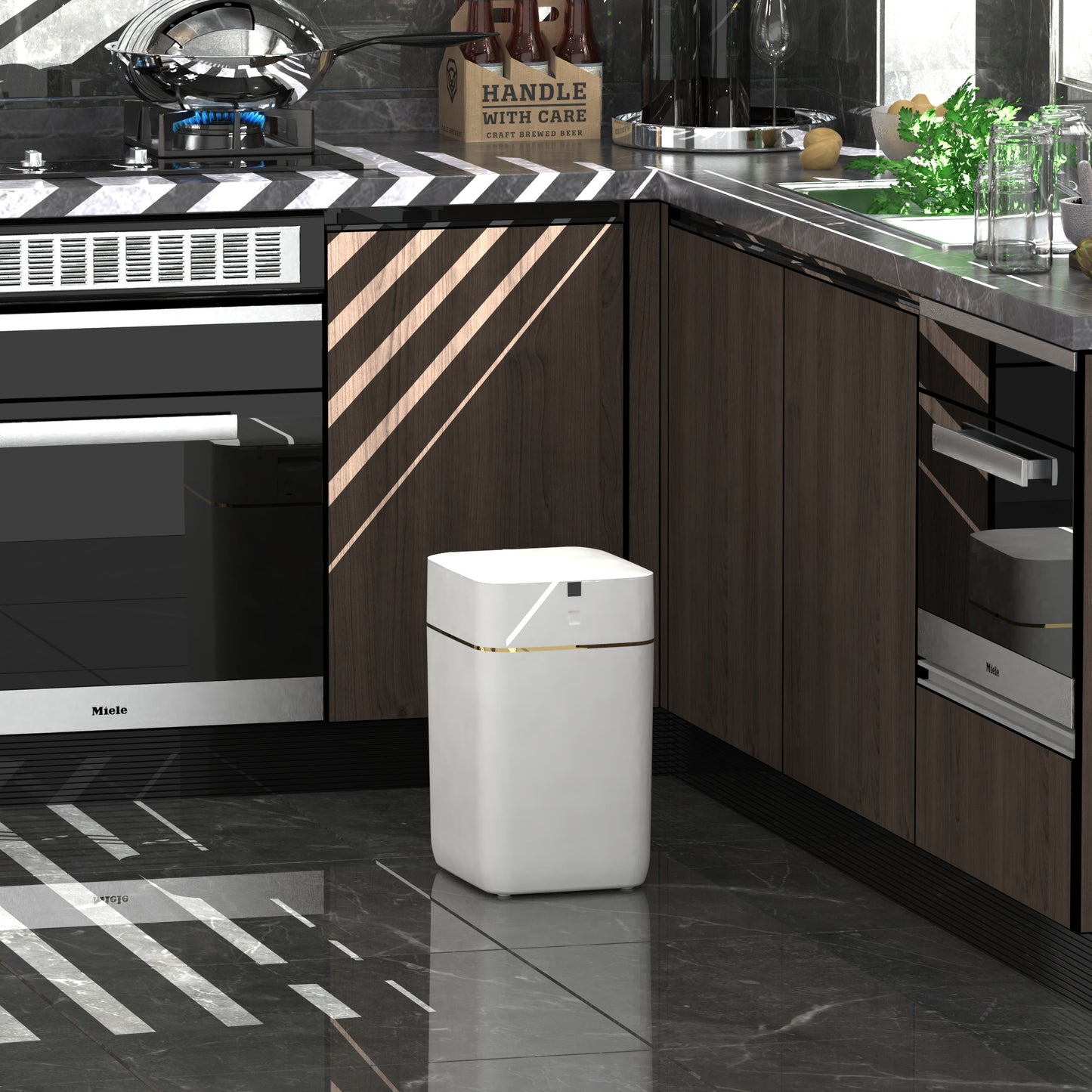 Self Sealing Smart Trash Can