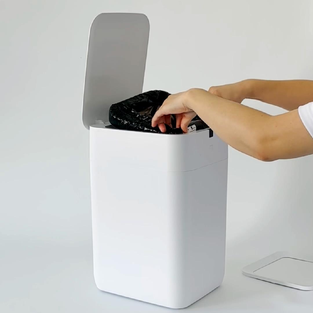 airdeer self-sealing motion sensor trash can/baby diaper trash can/ how to install refill ring/townew refill ring